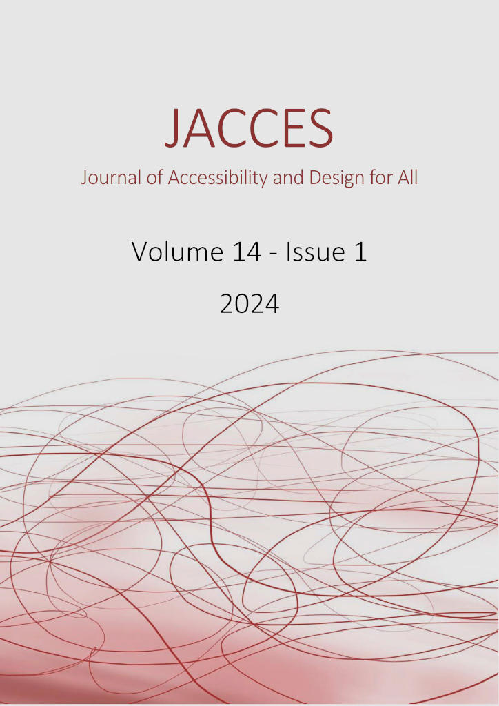 Cover of Jacces journal. Journal of Accessibility and Design for All. Volume 14 - Issue 1. 2024